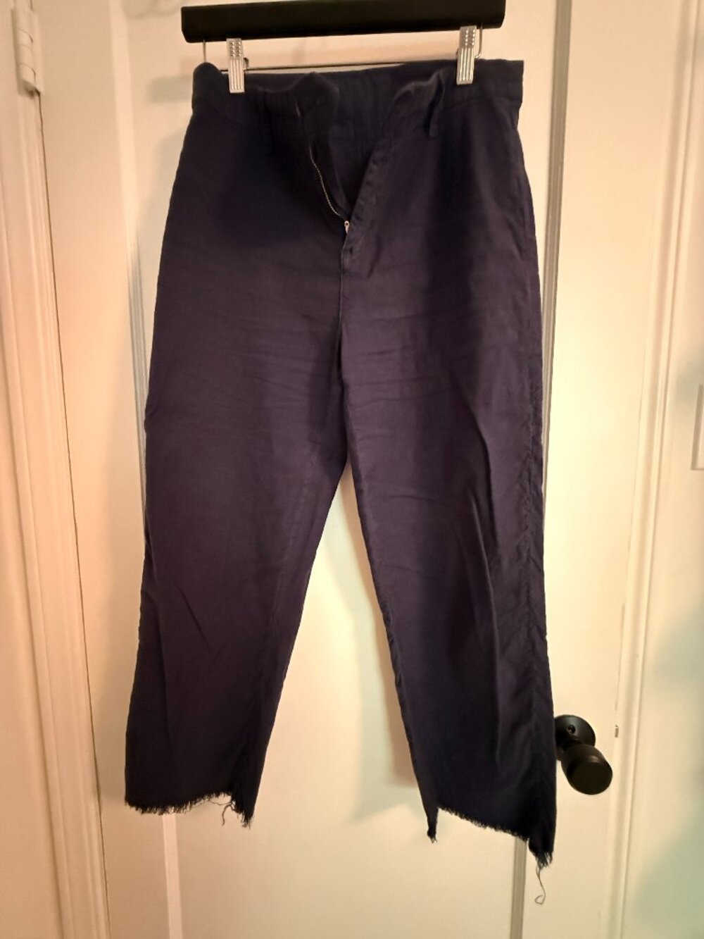Frank & Eileen Navy Cropped Ankle Pants